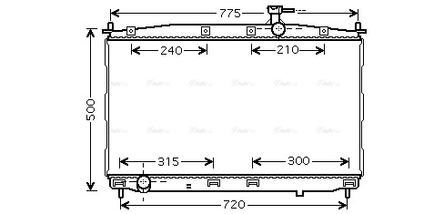 Радиатор, охлаждение двигателя   HY2173   AVA QUALITY COOLING