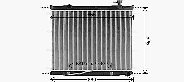 Радіатор, система охолодження двигуна   KA2337   AVA QUALITY COOLING