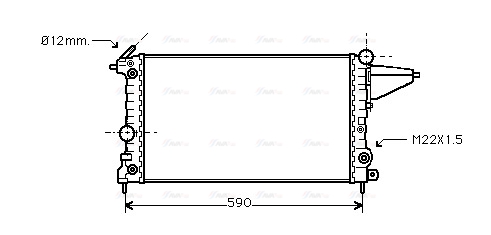 Радиатор, охлаждение двигателя   OL2117   AVA QUALITY COOLING