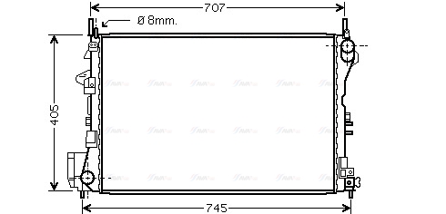 Радиатор, охлаждение двигателя   OL2339   AVA QUALITY COOLING