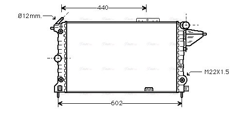 Радиатор, охлаждение двигателя   OLA2120   AVA QUALITY COOLING