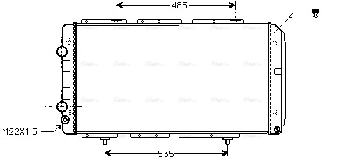 Радиатор, охлаждение двигателя   PE2150   AVA QUALITY COOLING