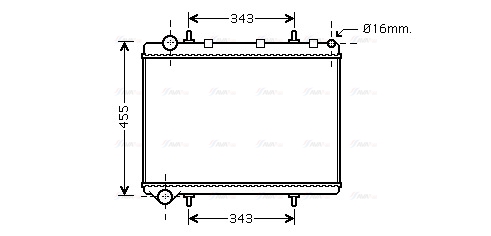 Радиатор, охлаждение двигателя   PE2259   AVA QUALITY COOLING