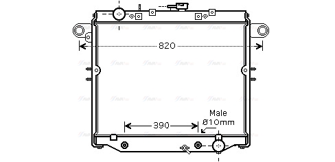 Радиатор, охлаждение двигателя   TO2378   AVA QUALITY COOLING