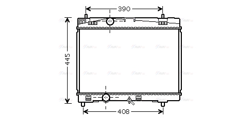 Радиатор, охлаждение двигателя   TOA2357   AVA QUALITY COOLING