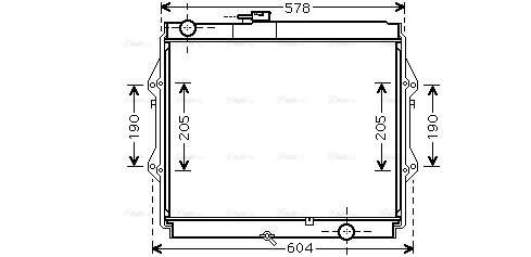 Радіатор, система охолодження двигуна   TOA2642   AVA QUALITY COOLING