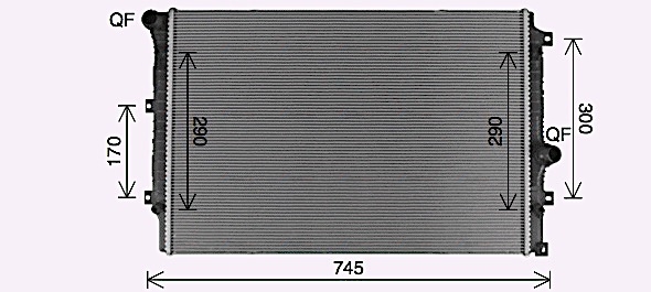 Радіатор, система охолодження двигуна   VN2428   AVA QUALITY COOLING