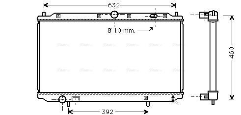 Радиатор, охлаждение двигателя   VO2124   AVA QUALITY COOLING