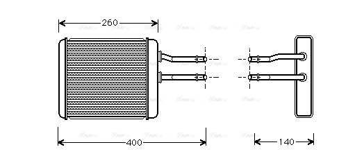 Теплообмінник, система опалення салону   AL6072   AVA QUALITY COOLING