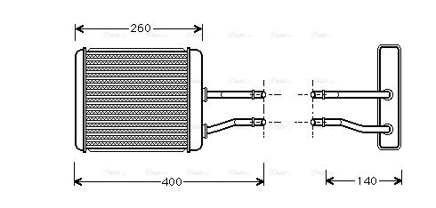 Теплообменник, отопление салона   AL6073   AVA QUALITY COOLING