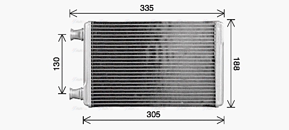 Теплообмінник, система опалення салону   CR6145   AVA QUALITY COOLING