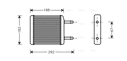 Теплообмінник, система опалення салону   DWA6024   AVA QUALITY COOLING