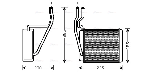 Теплообмінник, система опалення салону   FD6329   AVA QUALITY COOLING