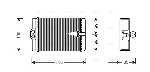 Теплообменник, отопление салона   MSA6250   AVA QUALITY COOLING