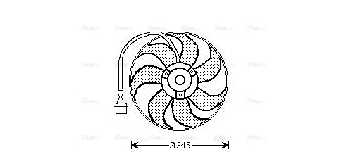 Вентилятор, система охолодження двигуна   AI7509   AVA QUALITY COOLING