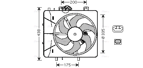 Вентилятор, система охолодження двигуна   CN7527   AVA QUALITY COOLING