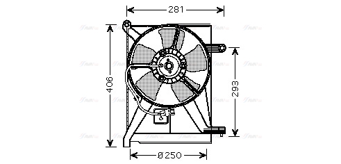 Вентилятор, система охолодження двигуна   DW7510   AVA QUALITY COOLING