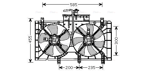 Вентилятор, охлаждение двигателя   MZ7537   AVA QUALITY COOLING