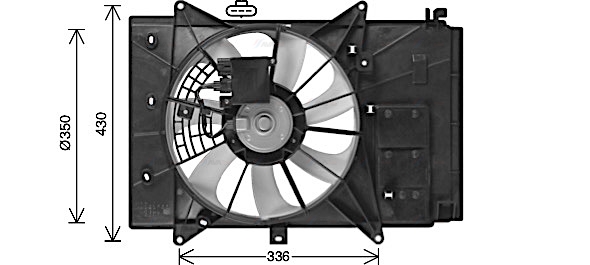 Вентилятор, охлаждение двигателя   MZ7555   AVA QUALITY COOLING