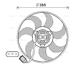 Вентилятор, охлаждение двигателя   OL7670   AVA QUALITY COOLING