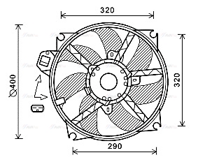 Вентилятор, система охолодження двигуна   RT7563   AVA QUALITY COOLING