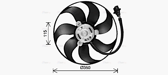 Вентилятор, охлаждение двигателя   VN7553   AVA QUALITY COOLING