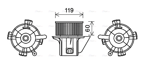 Вентилятор салона   CN8299   AVA QUALITY COOLING