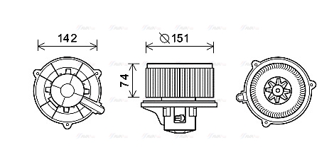 Вентилятор салона   KA8224   AVA QUALITY COOLING