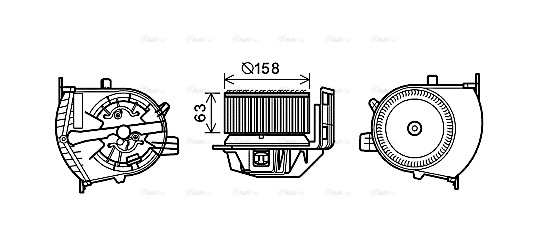 Вентилятор салона   RT8585   AVA QUALITY COOLING