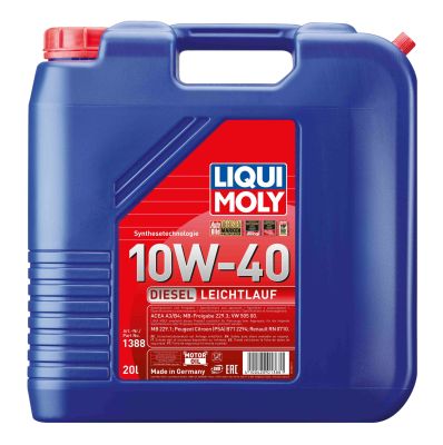 Моторное масло LIQUI MOLY Diesel Leichtlauf 10W-40 20 л, 1388