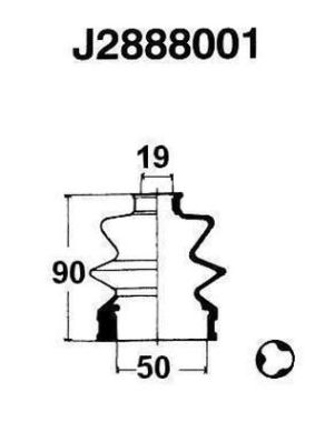 Комплект пилозахисний, приводний вал   J2888001   NIPPARTS