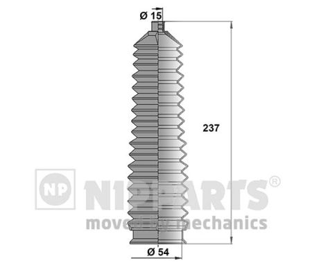 Комплект гофрованих кожухів, механізм рульового керування   J2840304   NIPPARTS