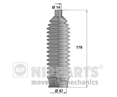 Комплект пыльника, рулевое управление   J2840504   NIPPARTS