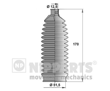 Комплект пыльника, рулевое управление   N2844010   NIPPARTS