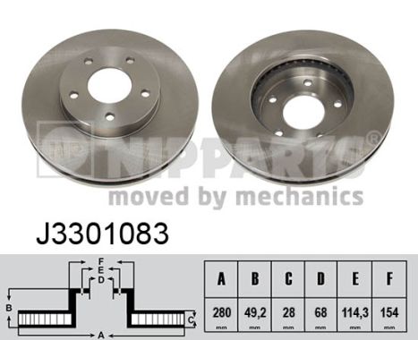 Тормозной диск   J3301083   NIPPARTS