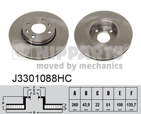 Тормозной диск   J3301088HC   NIPPARTS