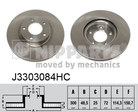 Гальмівний диск   J3303084HC   NIPPARTS