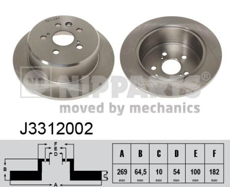 Тормозной диск   J3312002   NIPPARTS