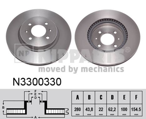 Тормозной диск   N3300330   NIPPARTS