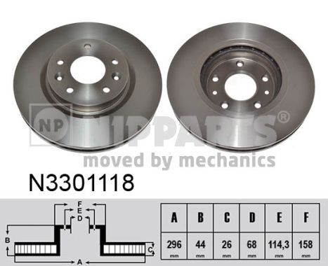 Гальмівний диск   N3301118   NIPPARTS