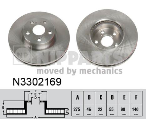 Тормозной диск   N3302169   NIPPARTS