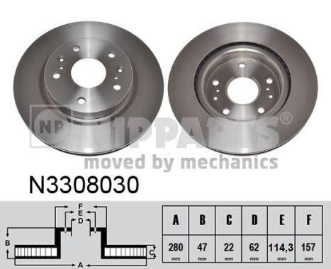Тормозной диск   N3308030   NIPPARTS