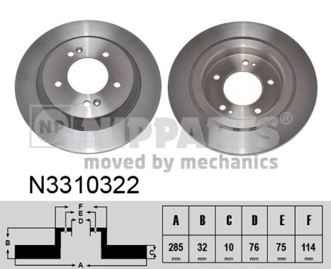 Гальмівний диск   N3310322   NIPPARTS