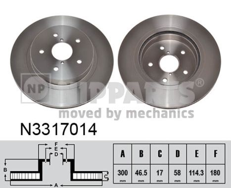 Гальмівний диск   N3317014   NIPPARTS