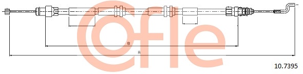 Тросик, cтояночный тормоз   10.7395   COFLE