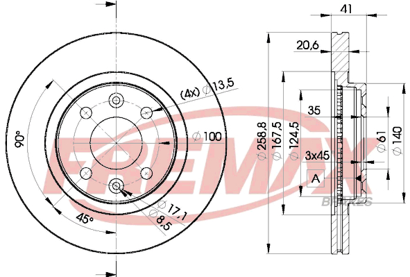 Тормозной диск   BD-3550   FREMAX