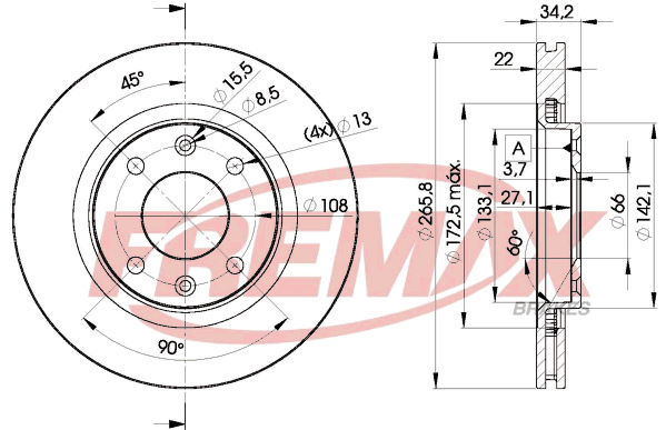 Тормозной диск   BD-4750   FREMAX