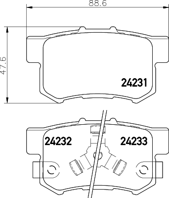 Комплект тормозных колодок, дисковый тормоз, HELLA PAGID, 8DB 355 012-061