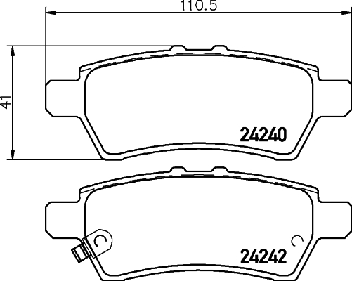 Комплект тормозных колодок, дисковый тормоз   8DB 355 012-081   HELLA PAGID