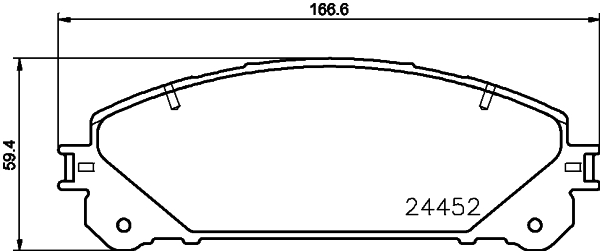 Комплект тормозных колодок, дисковый тормоз   8DB 355 015-461   HELLA PAGID